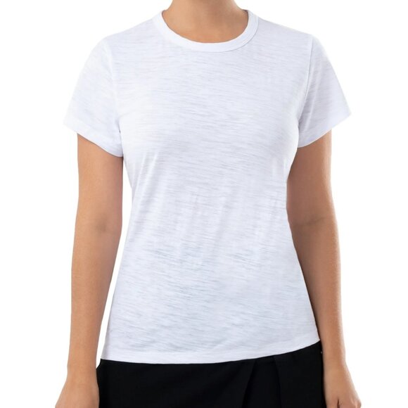 NEW Time and Tru Plus Size White Relaxed Slub Round neck T-Shirt size XXL/20 - Picture 1 of 4